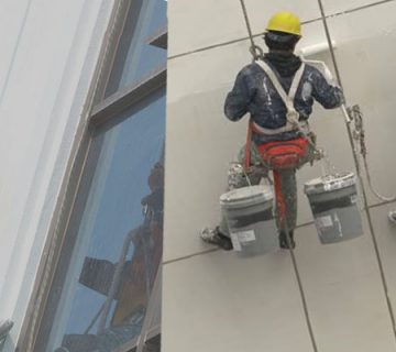 نقاشی ساختمان نجف آباد رنگین تک