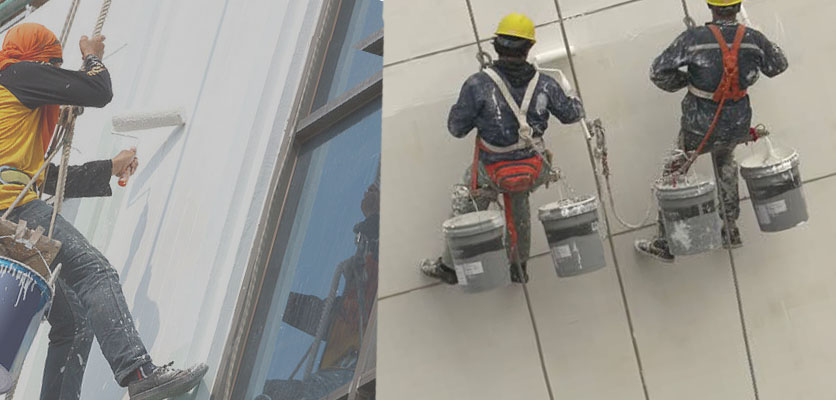 نقاشی ساختمان نجف آباد رنگین تک