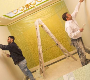 نقاشی ساختمان اصفهان رنگین تک